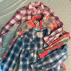 Bundle of 3 women’s button up shirts